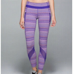 Lululemon Inspire Tight II (Mesh) Space Dye Twist Iris Flower Pink Shell / Iris